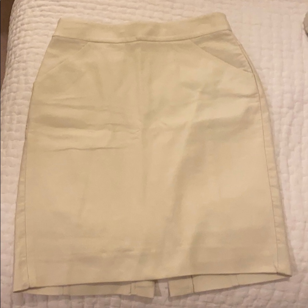 Jcrew cream pencil skirt